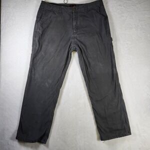 Wolverine Fleece Lined Canvas Work Pants Men's‎ 38x30 Gray Utility